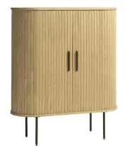 Highboard >Nerja< in Eiche furniert - 100x118x45...