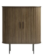 Highboard >Nerja< in Eiche braun furniert - 100x118x45 (BxHxT)