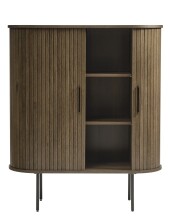 Highboard >Nerja< in Eiche braun furniert - 100x118x45 (BxHxT)