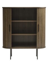 Highboard >Nerja< in Eiche braun furniert - 100x118x45 (BxHxT)