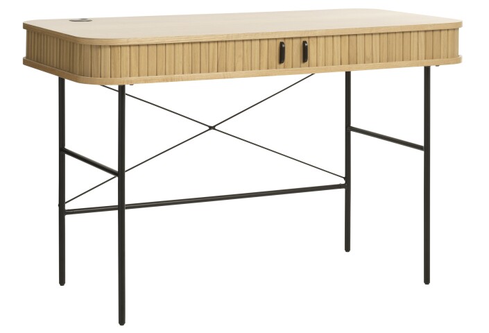 Schreibtisch >Nerja< in Eiche furniert - 120x75x60 (BxHxT)