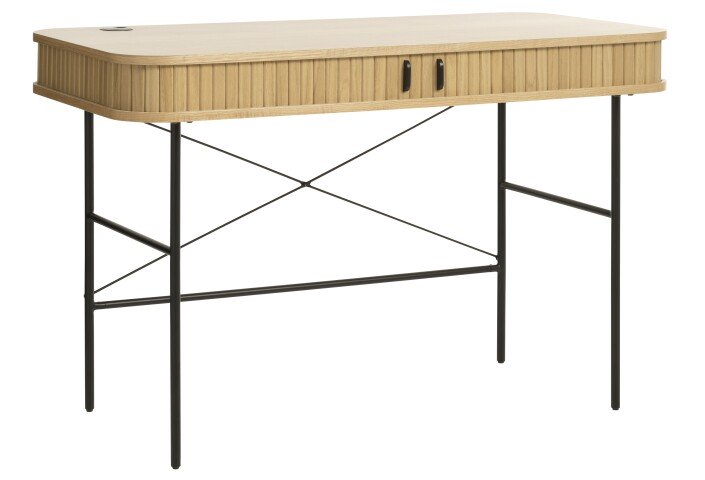 Schreibtisch >Nerja< in Eiche furniert - 120x75x60 (BxHxT)