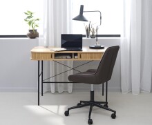 Schreibtisch >Nerja< in Eiche furniert - 120x75x60 (BxHxT)
