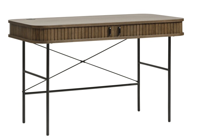Schreibtisch >Nerja< in Eiche braun furniert - 120x75x60 (BxHxT)