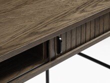 Schreibtisch >Nerja< in Eiche braun furniert - 120x75x60 (BxHxT)