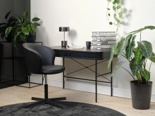 Schreibtisch >Nerja< in Schwarz - 120x75x60 (BxHxT)