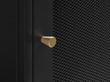 TV-Regal >Malaga< in Schwarz und Gold - 120x45x35 (BxHxT)