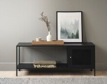 TV-Regal >Malaga< in Schwarz und Gold - 120x45x35 (BxHxT)