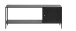 TV-Regal >Malaga< in Schwarz und Gold - 120x45x35 (BxHxT)