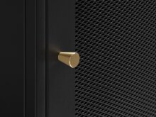 Regal >Malaga< in Schwarz und Gold - 100x80x35 (BxHxT)