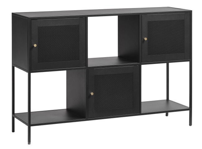 Regal >Malaga< in Schwarz und Gold - 120x80x35 (BxHxT)