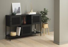 Regal >Malaga< in Schwarz und Gold - 120x80x35 (BxHxT)