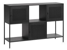 Regal >Malaga< in Schwarz und Gold - 120x80x35 (BxHxT)