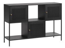 Regal >Malaga< in Schwarz und Gold - 120x80x35 (BxHxT)
