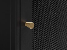 Regal >Malaga< in Schwarz und Gold - 80x135x35 (BxHxT)