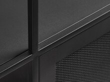 Regal >Malaga< in Schwarz und Gold - 80x135x35 (BxHxT)