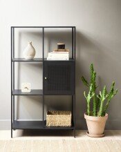 Regal >Malaga< in Schwarz und Gold - 80x135x35 (BxHxT)