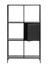 Regal >Malaga< in Schwarz und Gold - 80x135x35 (BxHxT)