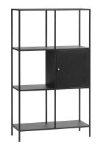 Regal >Malaga< in Schwarz und Gold - 80x135x35 (BxHxT)