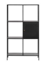 Regal >Malaga< in Schwarz und Gold - 80x135x35 (BxHxT)
