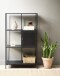 Regal >Malaga< in Schwarz und Gold - 80x135x35 (BxHxT)
