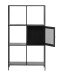 Regal >Malaga< in Schwarz und Gold - 80x135x35 (BxHxT)