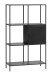 Regal >Malaga< in Schwarz und Gold - 80x135x35 (BxHxT)