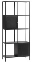Regal >Malaga< in Schwarz und Gold - 80x180x35 (BxHxT)