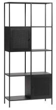 Regal >Malaga< in Schwarz und Gold - 80x180x35 (BxHxT)