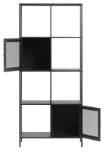 Regal >Malaga< in Schwarz und Gold - 80x180x35 (BxHxT)