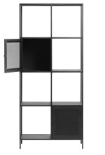 Regal >Malaga< in Schwarz und Gold - 80x180x35 (BxHxT)