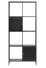 Regal >Malaga< in Schwarz und Gold - 80x180x35 (BxHxT)