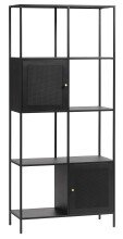 Regal >Malaga< in Schwarz und Gold - 80x180x35 (BxHxT)
