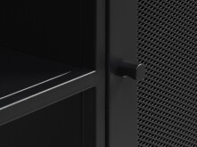 Garderobenschrank >Malaga< in Schwarz und Gold - 90x180x50 (BxHxT)