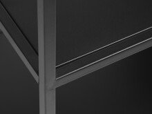 Garderobenschrank >Malaga< in Schwarz und Gold - 90x180x50 (BxHxT)