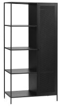 Garderobenschrank >Malaga< in Schwarz und Gold -...