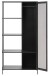 Garderobenschrank >Malaga< in Schwarz und Gold - 90x180x50 (BxHxT)