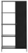Garderobenschrank >Malaga< in Schwarz und Gold - 90x180x50 (BxHxT)