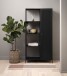Garderobenschrank >Malaga< in Schwarz und Gold - 90x180x50 (BxHxT)