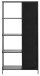 Garderobenschrank >Malaga< in Schwarz und Gold - 90x180x50 (BxHxT)