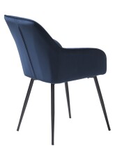 Stuhl >Marbella< (2er Set) in Schwarz - 58x85x59 (BxHxT)