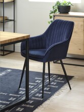 Stuhl >Marbella< (2er Set) in Schwarz - 58x85x59 (BxHxT)