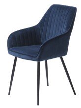 Stuhl >Marbella< (2er Set) in Schwarz - 58x85x59 (BxHxT)