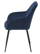 Stuhl >Marbella< (2er Set) in Schwarz - 58x85x59 (BxHxT)