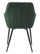 Stuhl >Marbella< (2er Set) in Grün/Schwarz aus Samt/Metall - 58x85x59cm (BxHxT)