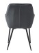 Stuhl >Marbella< (2er Set) in Granite Samt/Schwarz - 58x85x59 (BxHxT)