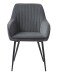 Stuhl >Marbella< (2er Set) in Granite Samt/Schwarz - 58x85x59 (BxHxT)