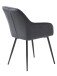 Stuhl >Marbella< (2er Set) in Granite Samt/Schwarz - 58x85x59 (BxHxT)