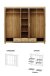 Kleiderschrank >VILLAGE< in Braun aus Holzwerkstoff - 244,3x220x56,2cm (BxHxT)