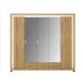 Kleiderschrank >VILLAGE< in Braun aus Holzwerkstoff - 244,3x220x56,2cm (BxHxT)